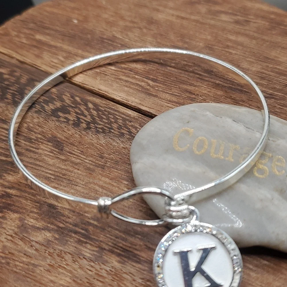 B2740 initial K customized charm bracelet - Picture 3 of 3